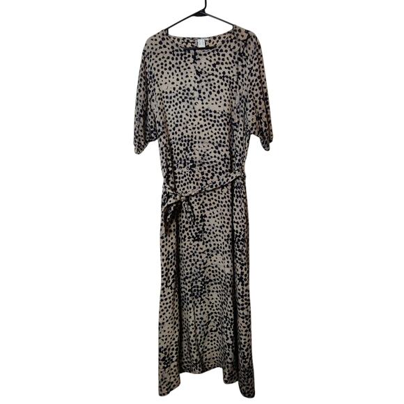 Osei Duro Nonna Maxi Dress Snake Bite XL Hand Dyed Belted Oversized Pockets Boho - Picture 4 of 15